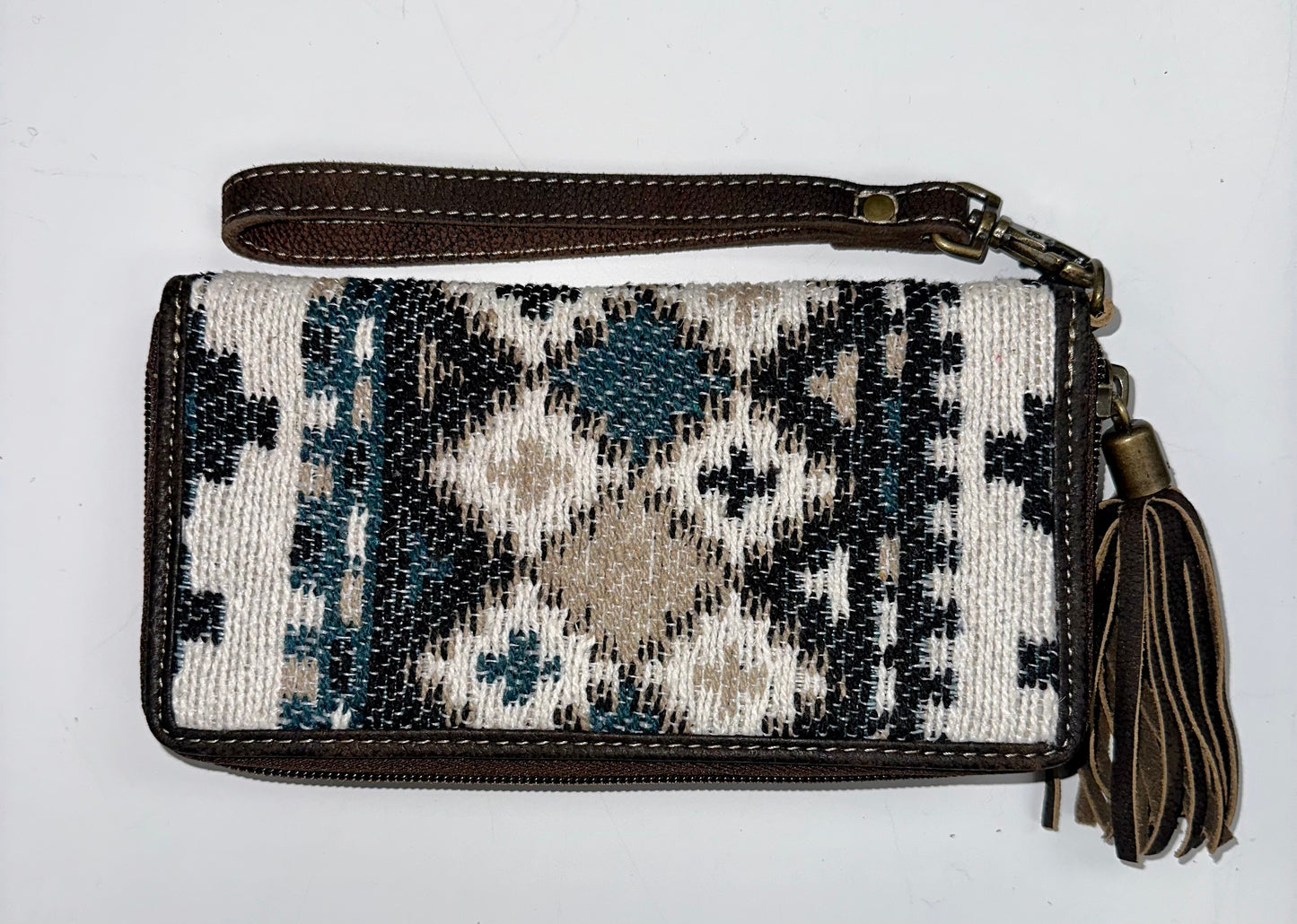 Myra Bag: "SAND OF SEA WOVEN FABRIC WALLET"