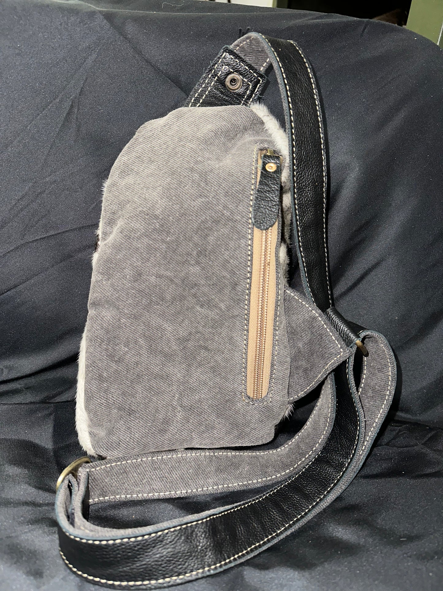Myra Bag: "ROBNETTE RANCH FANNY-PACK BAG IN DARK & WHITE"