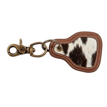 Myra Bag: "PONY BROOK KEY FOB IN BLACK & WHITE"