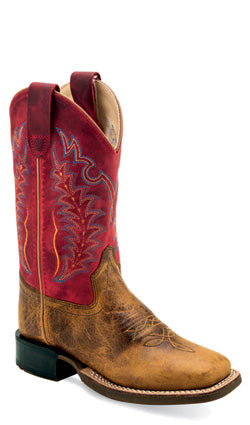 OLD WEST Boys' Western Boots - Broad Square Toe