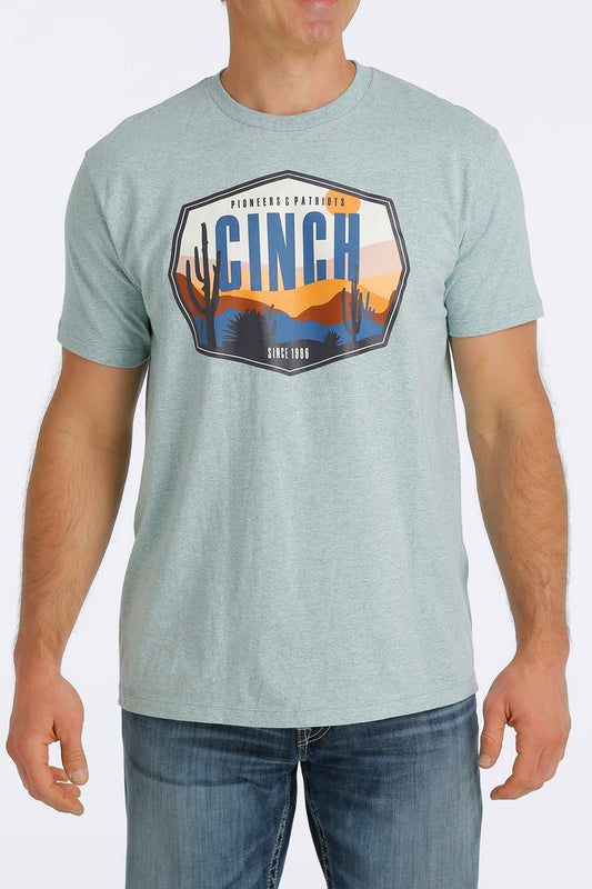 Cinch Men's Turquoise Graphic T-Shirt