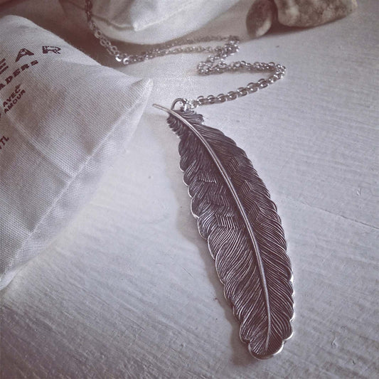 Pika & Bear "Quill" Large Feather Necklace