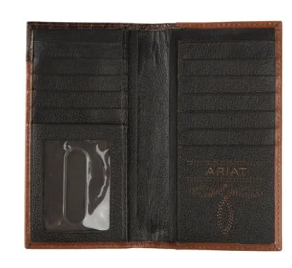 ARIAT Men's Gator Floral Rodeo Wallet