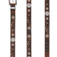 ARIAT Women's  Distressed Brown w/ Embroidered Scrolling Flowers & Crystals Belt