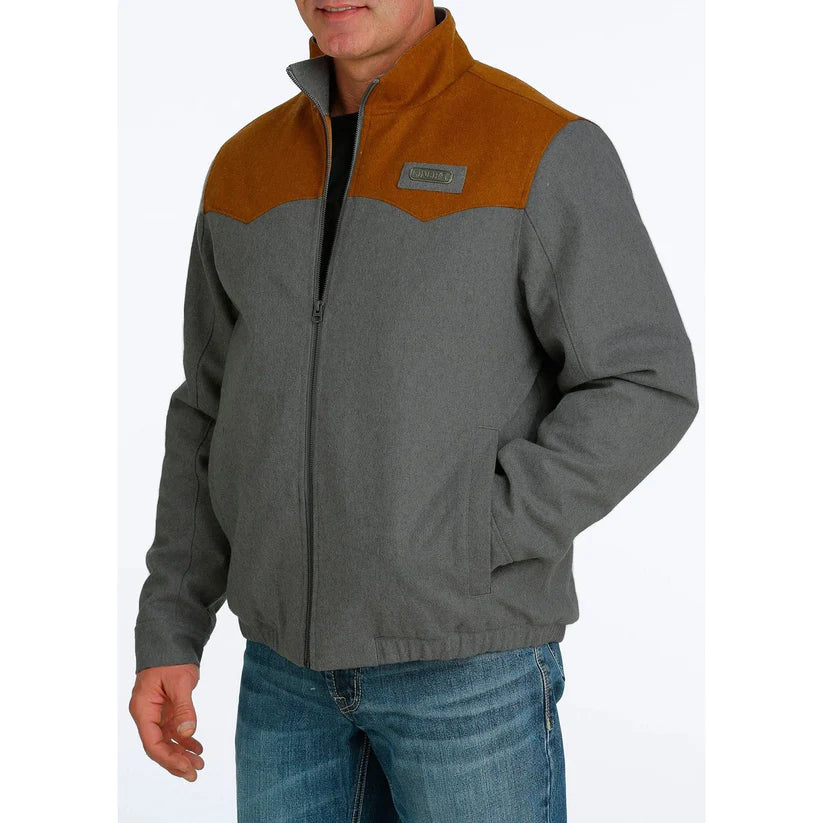 Cinch Men's Grey & Brown CC Wooly Jacket