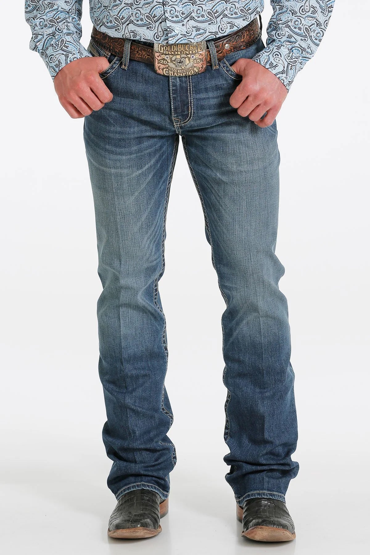 Cinch Men's Slim Fit Boot Cut Jeans