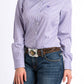 Cinch Women's Stripe Button Down Shirt - Purple