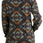 Cinch Women's Fleece Zip Jacket - Navy Southwest Print