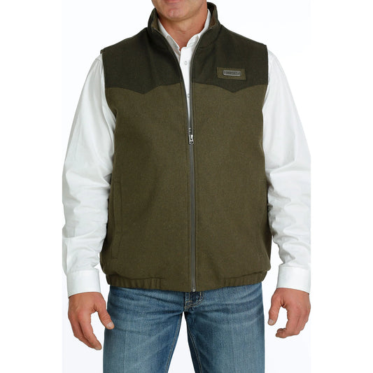 Cinch Men's Olive Green CC Wooly Vest