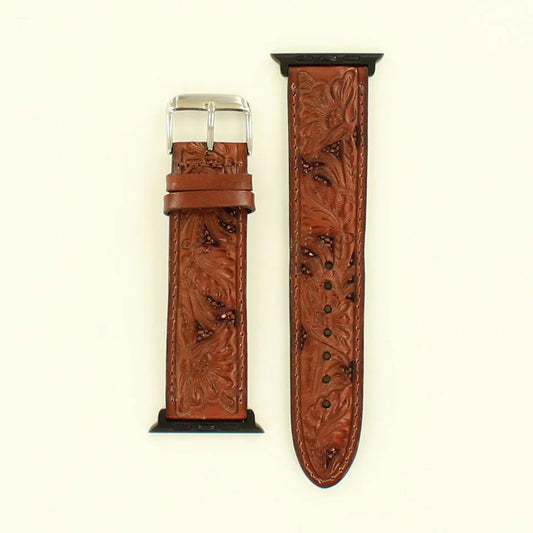 Nocona Belt Co. Leather Watch Band - Brown & Glitter