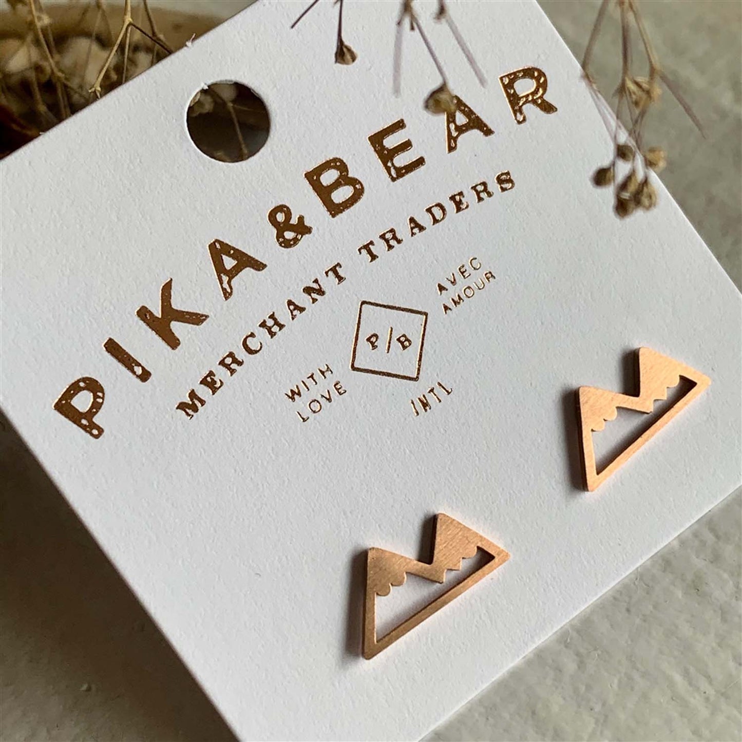 Pika & Bear "Bankhead" Mountain Range Stud Earrings