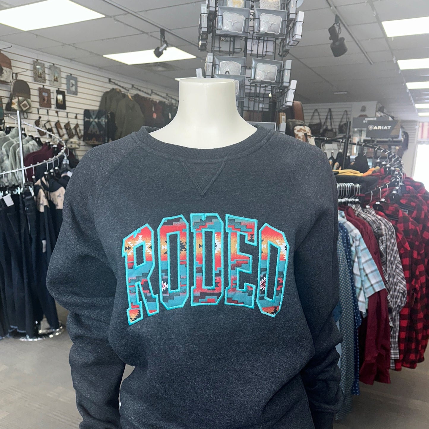 Women's RODEO Embroidered Logo Crewneck